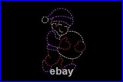 Snowball Boy LED light Metal Wire frame outdoor Christmas Winter display