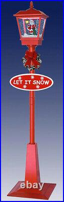 Snowing Christmas RED Lantern Lamp-Post with Santa Feature DESPATCH 15 NOV 21