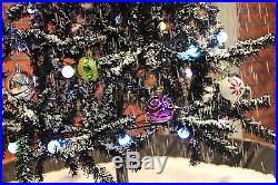 Snowing Christmas Tree 1.7 M Black Umbrella Base Beautiful Patterned Skirt