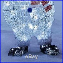 Snowman Christmas Outdoor Yard Decoration 7 FT Tall Shimmering Frosty Indoor NEW