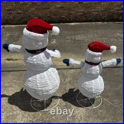 Snowman Family of 4 Set 600 LED Lights Outdoor Christmas Decor 1739950 Frosty