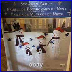 Snowman Family of 4 Set 600 LED Lights Outdoor Christmas Decor 1739950 Frosty