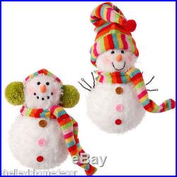 Snowman candy color Christmas Ornament 6 in set of 2 sp 3416158 NEW RAZ