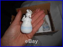 Snowman christmas holiday ornament set of 3 different nurse hospital new gift
