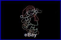Snowshoe Elf LED light wire frame metal Christmas winter outdoor yard decoration