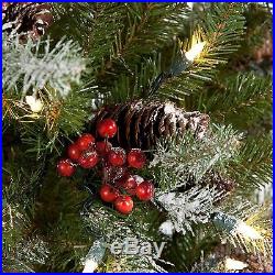 Snowy Dunhill Slim Pre-lit Christmas Tree