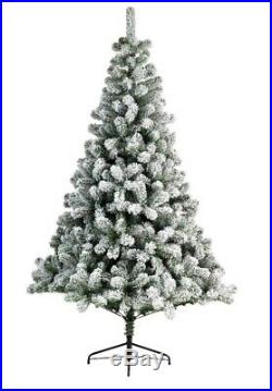 Snowy Imperial Pine White Green Fir Artificial Christmas Xmas Tree 5 Sizes