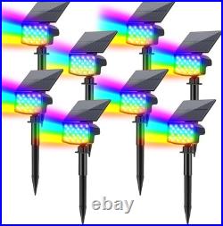 Solar Color Changing Spot Lights Outdoor, 9 Modes/8 Pack 8 Pack, Multicolor