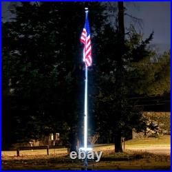 Solar Flag Pole Light Outdoor Dusk to Dawn, 32 Super Bright LED Flag Pole Lig