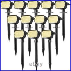 Solar Spot Lights Outdoor Waterproof IP65, 12 Pack 12 Pack, Warm White