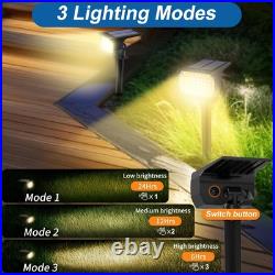 Solar Spot Lights Outdoor Waterproof IP65, 12 Pack 12 Pack, Warm White