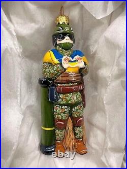 Soldier Figurine New Of Glass Handmade Christmas Tree Decor Ornaments Ukraine