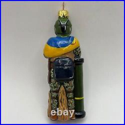 Soldier Figurine New Of Glass Handmade Christmas Tree Decor Ornaments Ukraine