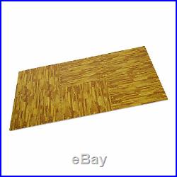 Soozier 72 Sq Ft Interlocking Floor Mat EVA Foam Tile Wood Grain Gym Exercise