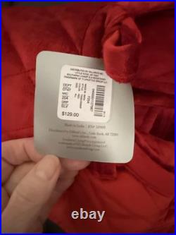 Southern Living Diamond Quilted Tree Skirt Red Luxury Velvet Feel 60 Round NWT Southern Living Diamond Quilted Tree Skirt Red Luxury Velvet Feel 60 Round NWT