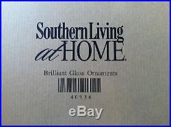 Southern Living at Home Brilliant Glass Ornaments 40936 Retired Set of Six (6)