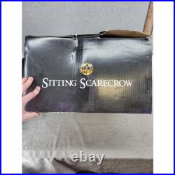 Spirit Halloween Sitting Scarecrow Animated Halloween Decor Motion Sound New