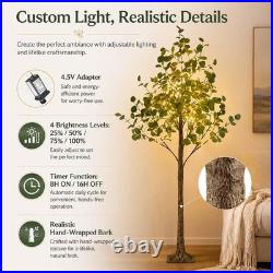 Spirit Star Christmas Center Lighted Eucalyptus Tree 6Ft 270 Led Artificial