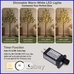 Spirit Star Christmas Center Lighted Eucalyptus Tree 6Ft 270 Led Artificial
