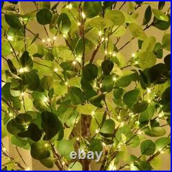 Spirit Star Christmas Center Lighted Eucalyptus Tree 6Ft 270 Led Artificial