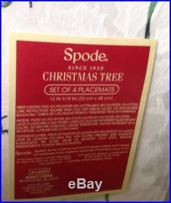 Spode CHRISTMAS TREE Placemats Set of 4 New (Holiday) Christmas In July