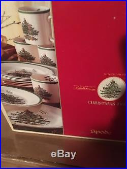 Spode Christmas Tree 12 Piece Dinnerware Set Service for 4 BRAND NEW IN BOX
