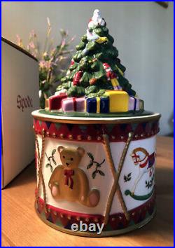 Spode celebrating traditions christmas tree annual drum candy box holiday gift