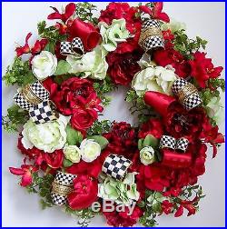 Spring Wreath, Easter Wreath, Summer Wreath, Peony Wreath, Door Wreath