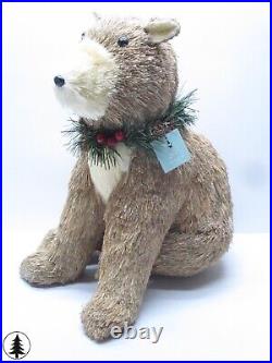 St. Nicholas Square Green Therapy Oversized 18 H Sisal Bear Cub Decor Winter