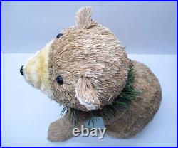 St. Nicholas Square Green Therapy Oversized 18 H Sisal Bear Cub Decor Winter