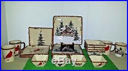 St. Nicholas Square Snow Valley Christmas Dishes Set/20 RETIRED LT2 Dinnerware