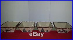 St. Nicholas Square Snow Valley Christmas Dishes Set of 16 RETIRED Lot 1