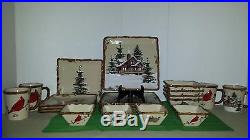 St. Nicholas Square Snow Valley Christmas Dishes Set of 20 RETIRED LOT 2