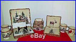 St. Nicholas Square Snow Valley Christmas Dishes Set of 20 RETIRED LOT 3