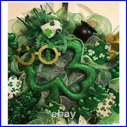 St Patricks Day Wreath Garland Front Door Wall Decor Home Office Decoration