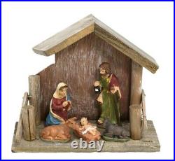 Stable Nativity Ornament Traditional Christmas Scene Xmas Festive Display
