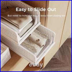 Stackable Plastic Storage Closet Organizers and Storage Bins Drawer 5 Pack 5 L Stackable Plastic Storage Closet Organizers and Storage Bins Drawer 5 Pack 5 L