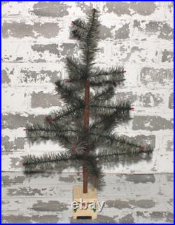 Stamm House German Style Goose Feather Tree Christmas Wood Base 19 1/4 T