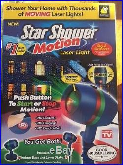 Star Shower Motion Laser Light with Indoor Base Christmas Wedding Parties. LOT OF 8
