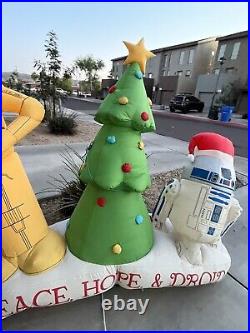 Star Wars Christmas Inflatable R2-D2 C-3PO 6-Feet Wide Droids RARE