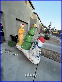 Star Wars Christmas Inflatable R2-D2 C-3PO 6-Feet Wide Droids RARE
