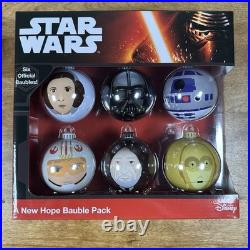 Star Wars Six Official Baubles Pack Complete Set Of 4 Packs NIP