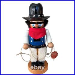 Steinbach Chubby Cowboy Wooden Nutcracker Multi Color Vintage Made In Germany