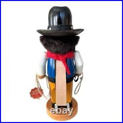 Steinbach Chubby Cowboy Wooden Nutcracker Multi Color Vintage Made In Germany