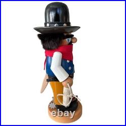 Steinbach Chubby Cowboy Wooden Nutcracker Multi Color Vintage Made In Germany