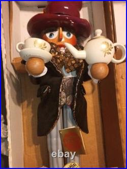 Steinbach Mad Hatter Alice in Wonderland Nutcracker Limited Edition Tea Party