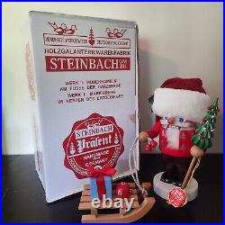 Steinbach Troll Nutcracker, Santa with Sleigh, 10.5