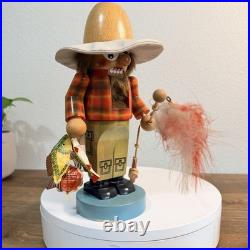 Steinbach Volkskunst S1251 Chubby Fly Fisherman Handmade Nutcracker Christmas Steinbach Volkskunst S1251 Chubby Fly Fisherman Handmade Nutcracker Christmas