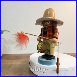 Steinbach Volkskunst S1251 Chubby Fly Fisherman Handmade Nutcracker Christmas Steinbach Volkskunst S1251 Chubby Fly Fisherman Handmade Nutcracker Christmas