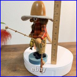 Steinbach Volkskunst S1251 Chubby Fly Fisherman Handmade Nutcracker Christmas Steinbach Volkskunst S1251 Chubby Fly Fisherman Handmade Nutcracker Christmas